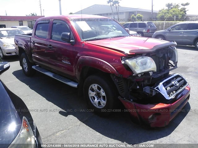 5TEJU62N78Z556130 - 2008 TOYOTA TACOMA DOUBLE CAB PRERUNNER RED photo 1