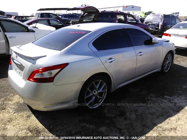 1N4AA5APXBC854446 - 2011 NISSAN MAXIMA S/SV SILVER photo 4