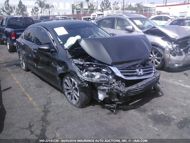 1HGCR2F56EA037672 - 2014 HONDA ACCORD SPORT GRAY photo 1