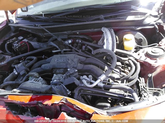 JF1ZNAA18D2724962 - 2013 TOYOTA SCION FR-S წითელი ფოტო 10