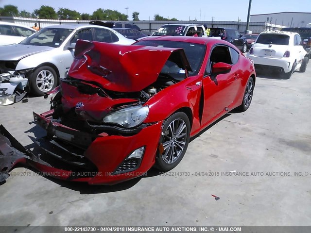 JF1ZNAA18D2724962 - 2013 TOYOTA SCION FR-S წითელი ფოტო 2