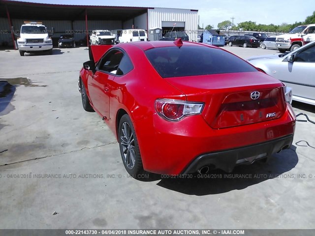 JF1ZNAA18D2724962 - 2013 TOYOTA SCION FR-S RED photo 3
