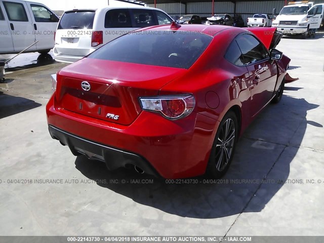 JF1ZNAA18D2724962 - 2013 TOYOTA SCION FR-S RED photo 4