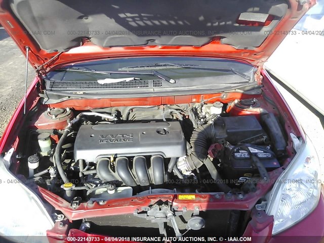 2T1KR30EX6C583090 - 2006 TOYOTA COROLLA MATRIX XR RED photo 10
