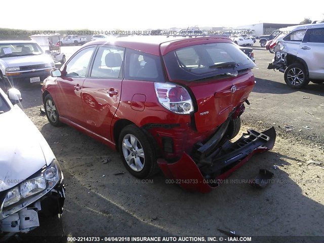 2T1KR30EX6C583090 - 2006 TOYOTA COROLLA MATRIX XR RED photo 3