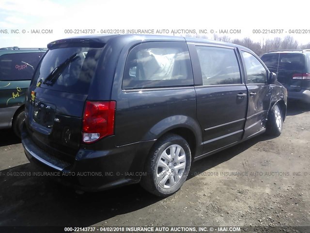 2C4RDGBG0DR766479 - 2013 DODGE GRAND CARAVAN SE BLACK photo 4