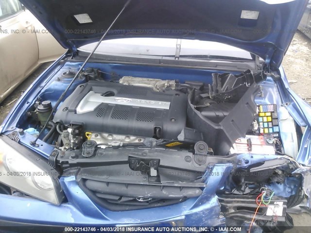 KMHDN56DX4U112776 - 2004 HYUNDAI ELANTRA GLS/GT BLUE photo 10