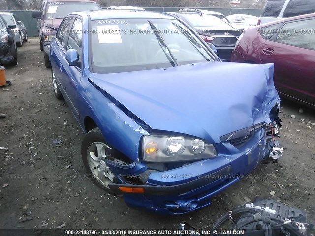 KMHDN56DX4U112776 - 2004 HYUNDAI ELANTRA GLS/GT BLUE photo 6