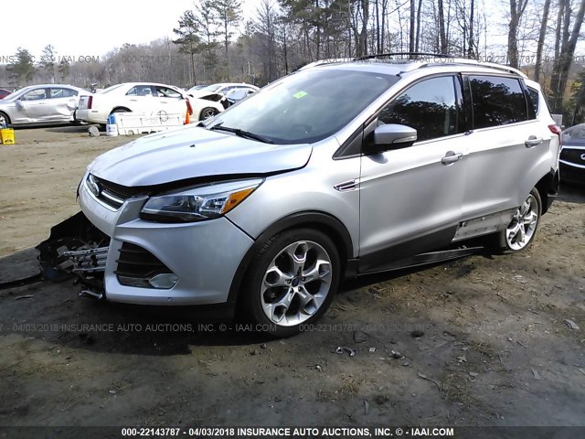 1FMCU0J93EUA58811 - 2014 FORD ESCAPE TITANIUM SILVER photo 2