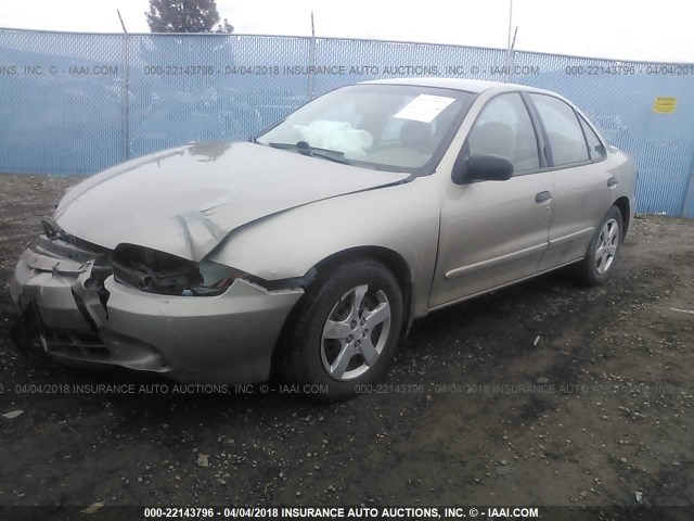 1G1JF52F857108536 - 2005 CHEVROLET CAVALIER LS GOLD photo 2