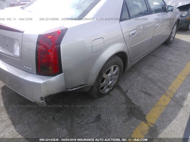 1G6DM57T370196905 - 2007 CADILLAC CTS SILVER photo 6