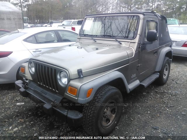 1J4FA29114P703404 - 2004 JEEP WRANGLER / TJ SE BEIGE photo 2