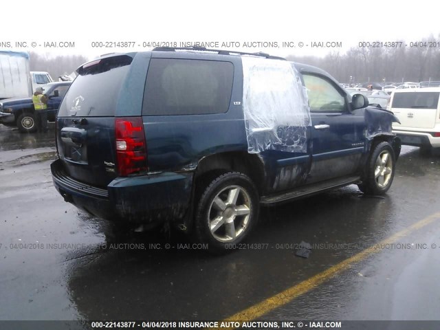 1GNFK13037J282619 - 2007 CHEVROLET TAHOE K1500 BLUE photo 4