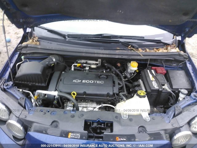 1G1JA5SH5C4190983 - 2012 CHEVROLET SONIC LS 蓝色 照片 10
