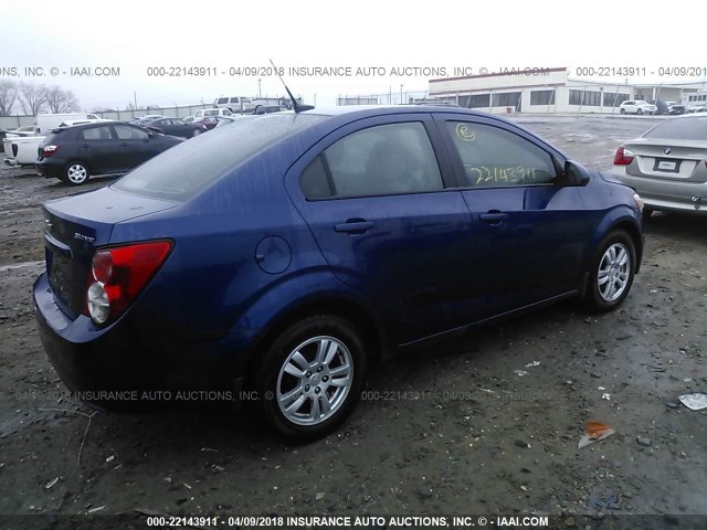 1G1JA5SH5C4190983 - 2012 CHEVROLET SONIC LS 蓝色 照片 4