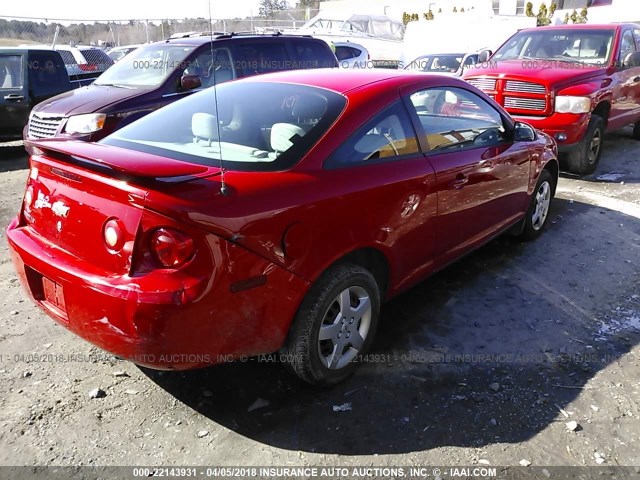 1G1AK15F767750747 - 2006 CHEVROLET COBALT LS RED photo 4