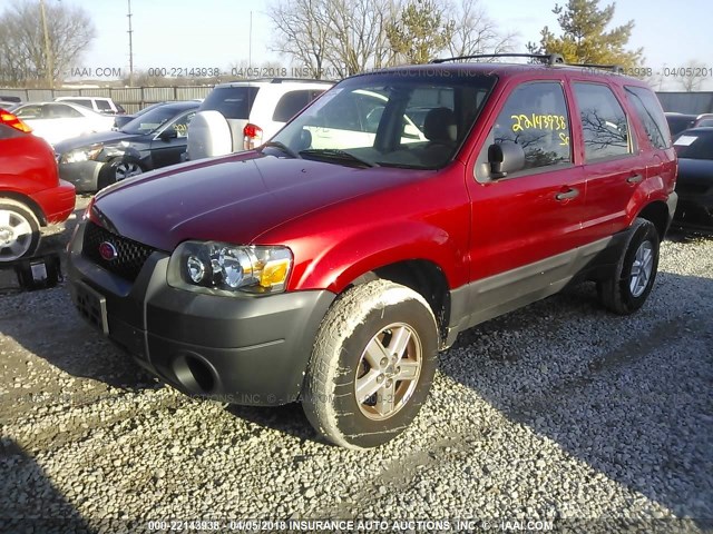 1FMYU02Z26KB47805 - 2006 FORD ESCAPE XLS RED photo 2