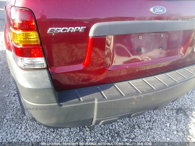 1FMYU02Z26KB47805 - 2006 FORD ESCAPE XLS RED photo 6