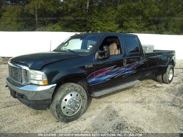 1FDXW46F12EB10766 - 2002 FORD F450 SUPER DUTY BLUE photo 2