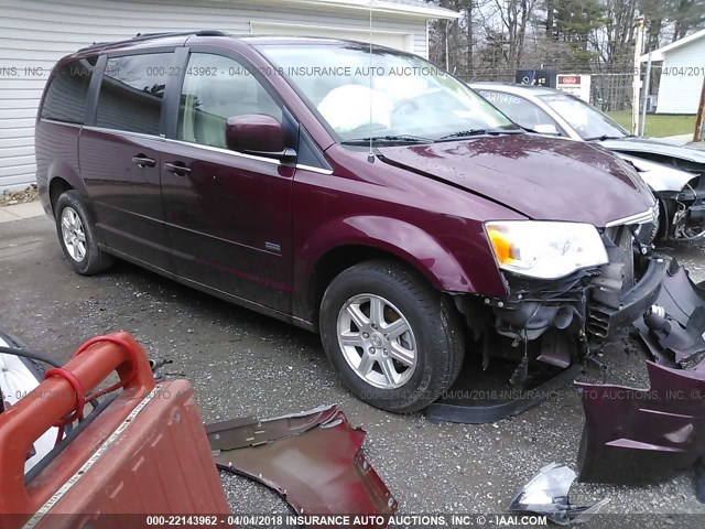2A8HR54PX8R820111 - 2008 CHRYSLER TOWN & COUNTRY TOURING RED photo 1