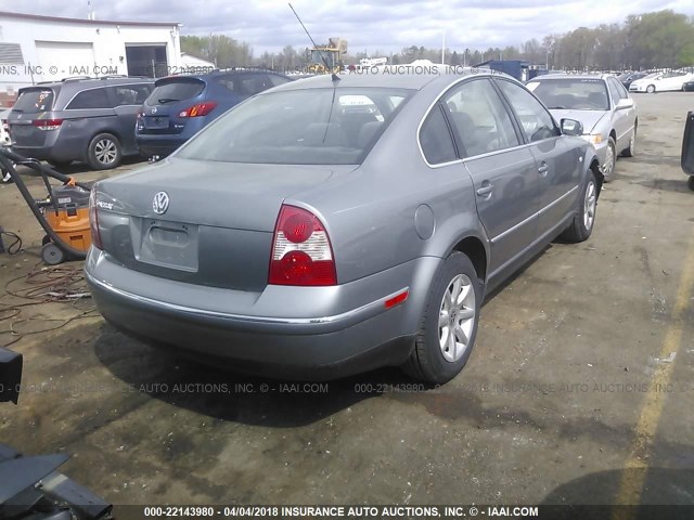 WVWPD63B04E166451 - 2004 VOLKSWAGEN PASSAT GLS SILVER photo 4