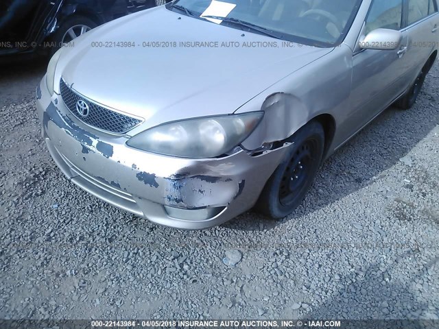 4T1BE32KX5U540767 - 2005 TOYOTA CAMRY LE/XLE/SE GOLD photo 6