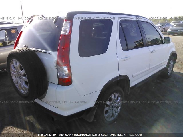 JHLRD78986C023513 - 2006 HONDA CR-V SE/EX WHITE photo 4