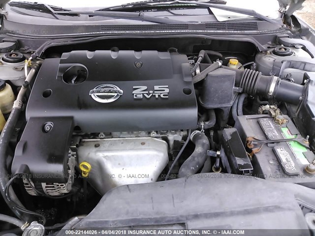 1N4AL11D96N313083 - 2006 NISSAN ALTIMA S/SL SILVER photo 10