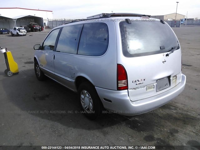 4N2DN111XVD821023 - 1997 NISSAN QUEST XE/GXE SILVER photo 3