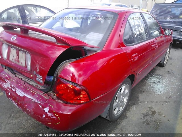 3N1CB51D86L566895 - 2006 NISSAN SENTRA 1.8/1.8S RED photo 4