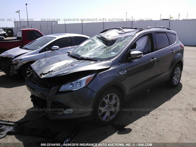 1FMCU0HX3DUD37369 - 2013 FORD ESCAPE SEL GRAY photo 2