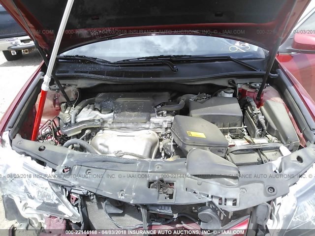 4T1BF1FK1DU699591 - 2013 TOYOTA CAMRY L/SE/LE/XLE წითელი ფოტო 10