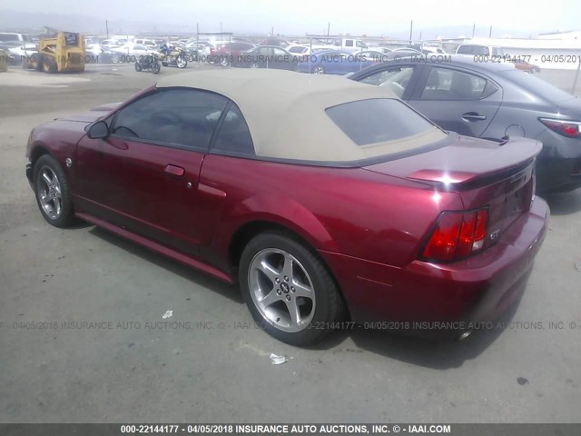 1FAFP45X04F206124 - 2004 FORD MUSTANG GT BURGUNDY photo 3