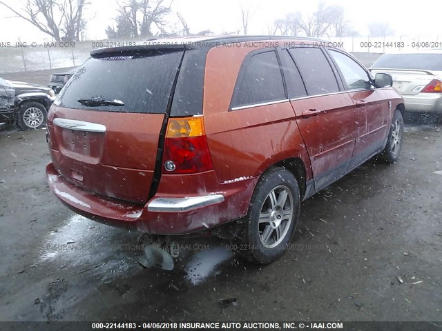 2A4GM684X6R673805 - 2006 CHRYSLER PACIFICA TOURING ORANGE photo 4