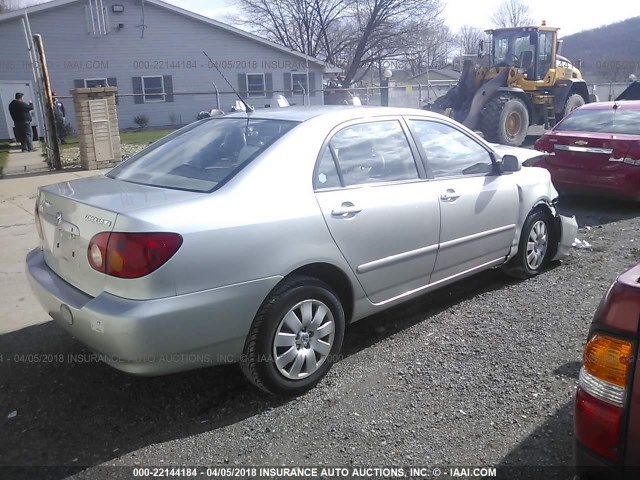 JTDBR32E142017473 - 2004 TOYOTA COROLLA CE/LE SILVER photo 4