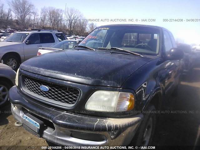 1FTDX1865VKA15777 - 1997 FORD F150 BLACK photo 2