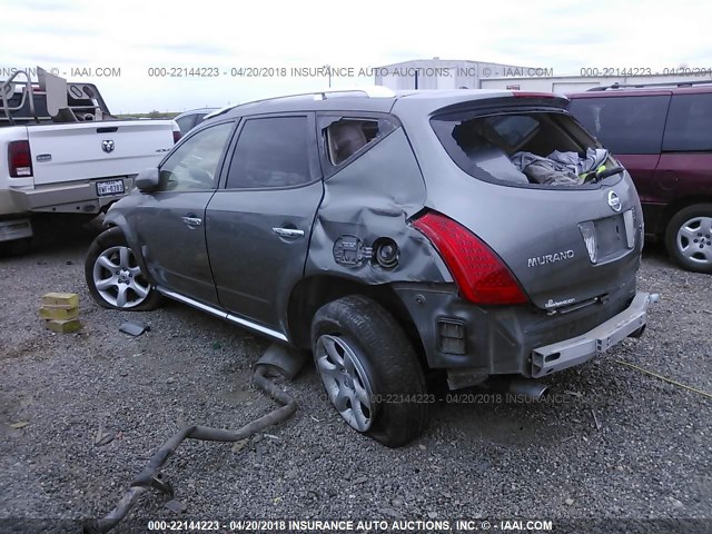 JN8AZ08WX6W540842 - 2006 NISSAN MURANO SL/SE/S GRAY photo 3