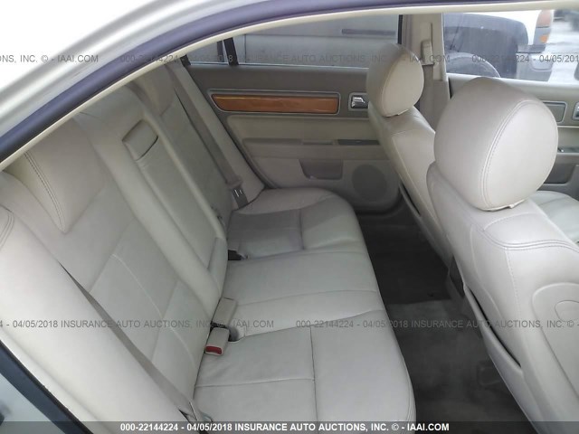 3LNHM28T17R615258 - 2007 LINCOLN MKZ WHITE photo 8