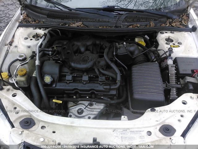 1B3EL36T74N195346 - 2004 DODGE STRATUS SE WHITE photo 10