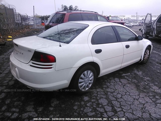 1B3EL36T74N195346 - 2004 DODGE STRATUS SE WHITE photo 4