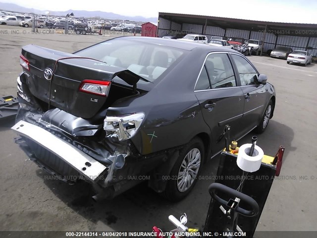 4T4BF1FK1CR255048 - 2012 TOYOTA CAMRY SE/LE/XLE GRAY photo 4