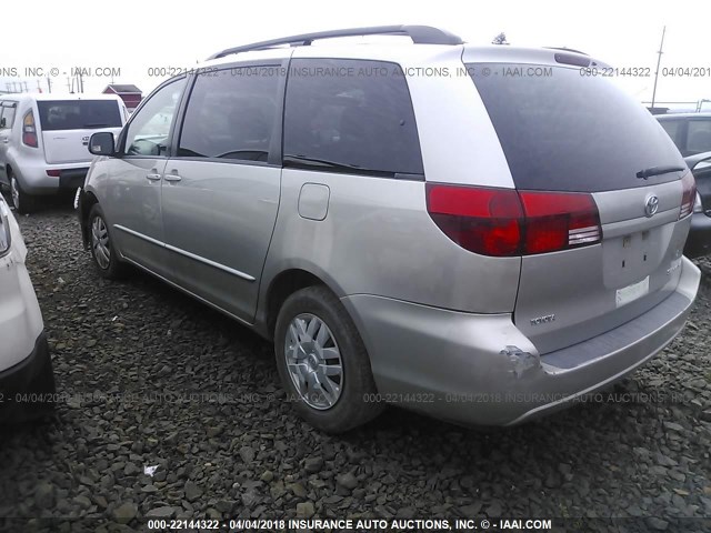 5TDZA23C75S241421 - 2005 TOYOTA SIENNA CE/LE Champagne photo 3