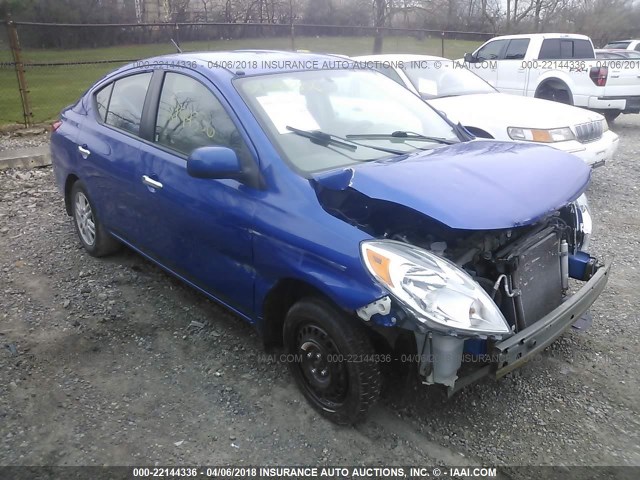 3N1CN7AP8CL901517 - 2012 NISSAN VERSA S/SV/SL BLUE photo 1