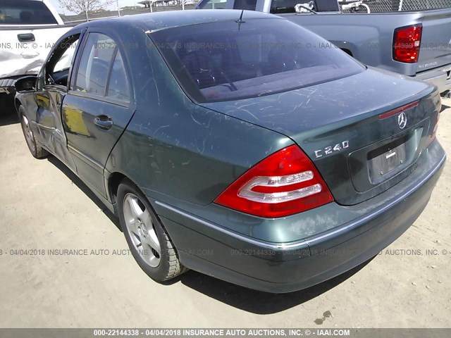 WDBRF61JX1F116741 - 2001 MERCEDES-BENZ C 240 GREEN photo 3