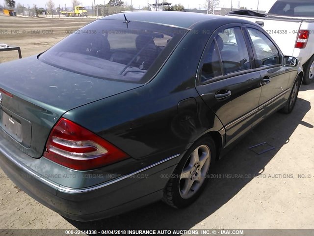 WDBRF61JX1F116741 - 2001 MERCEDES-BENZ C 240 GREEN photo 4