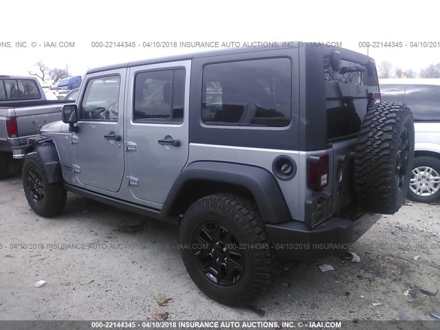 1C4BJWDG5FL591059 - 2015 JEEP WRANGLER UNLIMITE SPORT SILVER photo 3