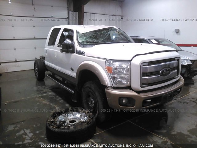 1FT8W3BT7CEB78554 - 2012 FORD F350 SUPER DUTY WHITE photo 1