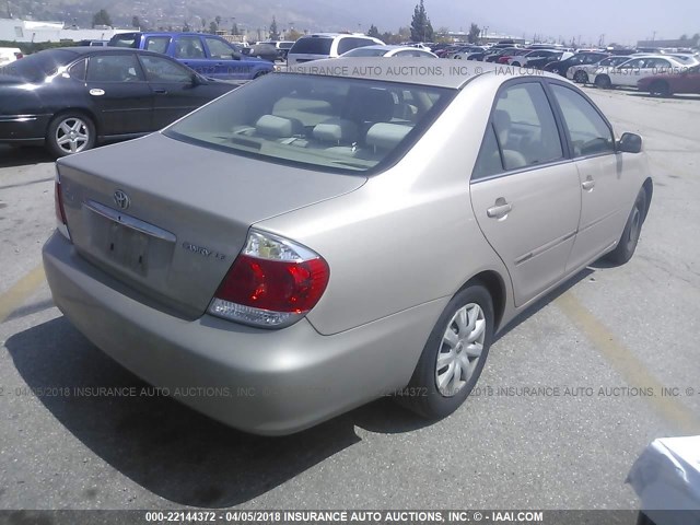 4T1BE32K76U723092 - 2006 TOYOTA CAMRY LE/XLE/SE GOLD photo 4