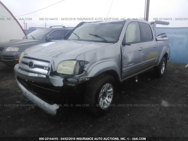 5TBDT44106S518661 - 2006 TOYOTA TUNDRA DOUBLE CAB SR5 GRAY photo 2
