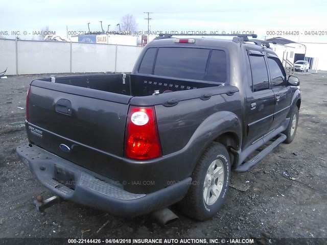 1FMZU77K45UB73852 - 2005 FORD EXPLORER SPORT TR  GRAY photo 4